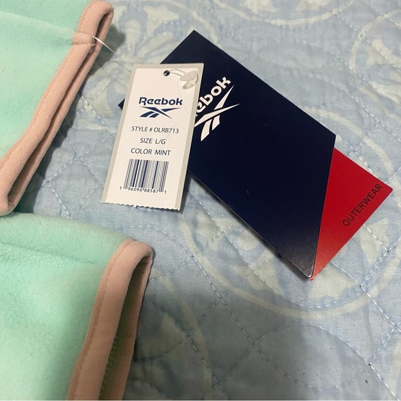 Reebok Womens Mint Fleece  Outerwear Fleece Jacket Coat Size Large - Picture 9 of 9